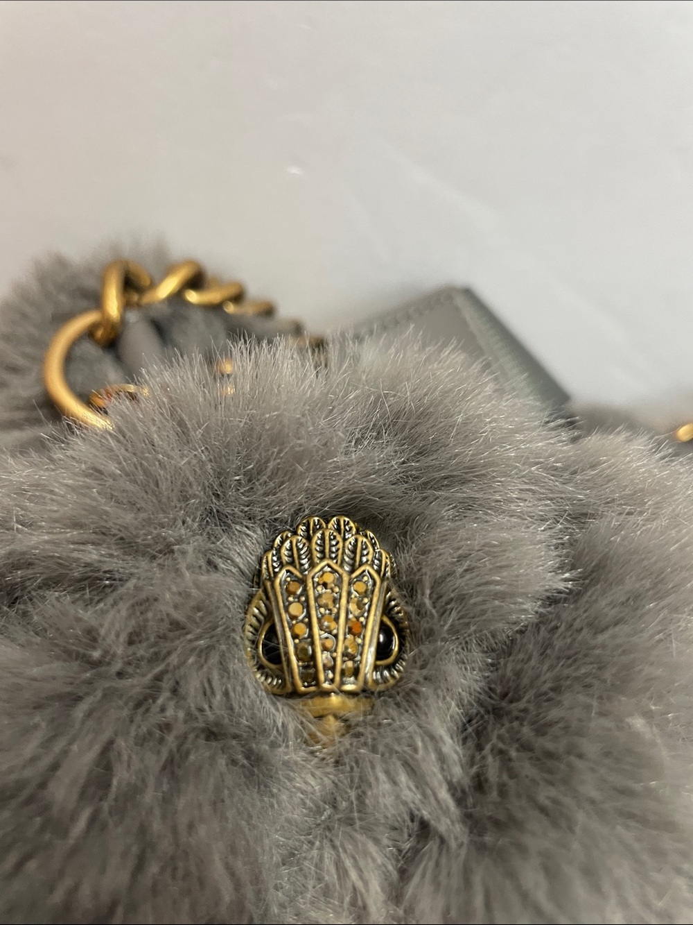 Kurt Geiger Quilted Faux Fur Crossbody/Shoulder Bag - Picture 4 of 15